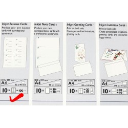 ورق طابعة ملونة بزنس كارد ابيض 200 غم 10 ورقة CANSON